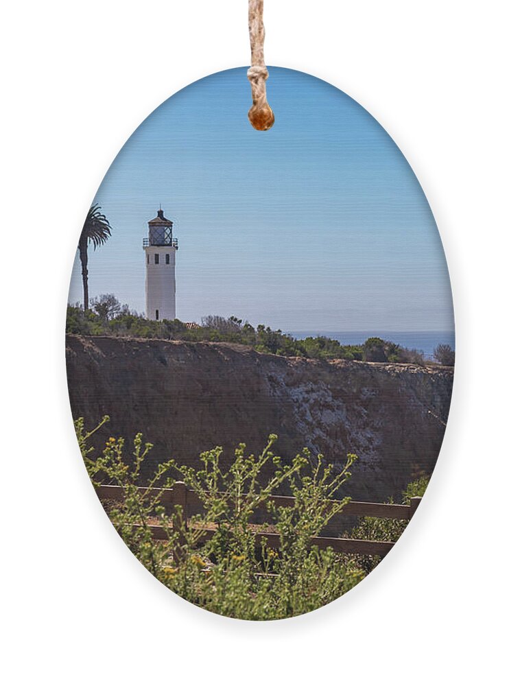 Architecture Ornament featuring the photograph Point Vicente Lighthouse #3 by Ed Clark