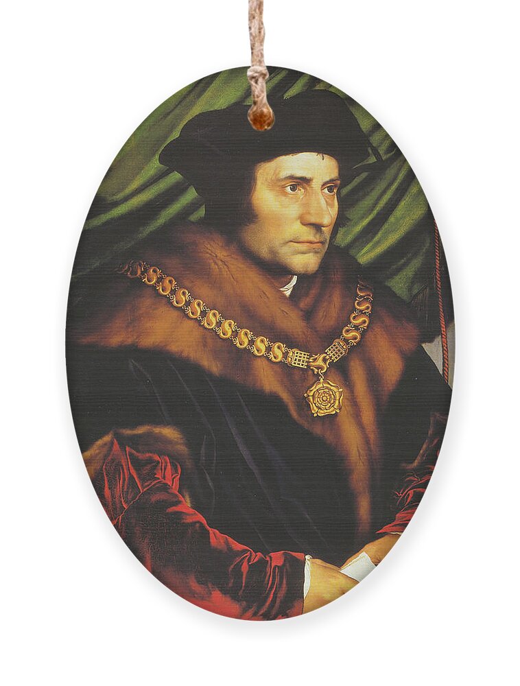 More Ornament featuring the painting Sir Thomas More #5 by Hans Holbein the Younger