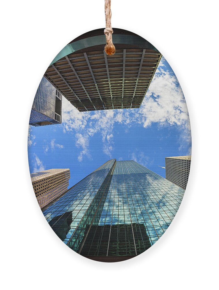 Abstract Ornament featuring the photograph Skyscrapers by Raul Rodriguez