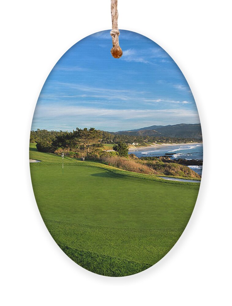 Photography Ornament featuring the photograph 8th Hole At Pebble Beach Golf Links by Panoramic Images