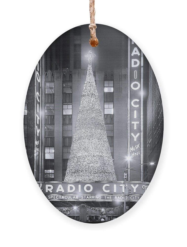 Radio City Music Hall Ornament featuring the photograph A Radio City Christmas by Mark Andrew Thomas