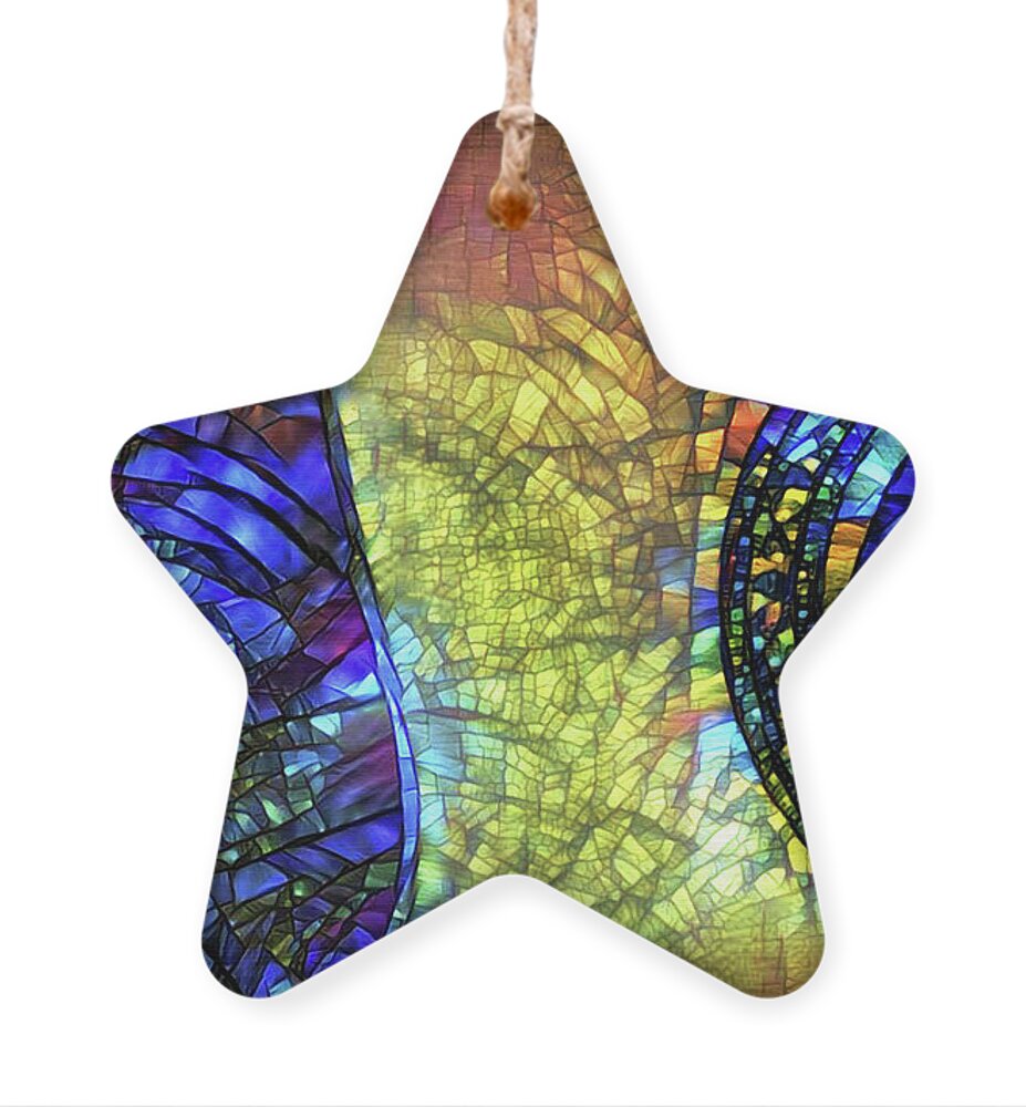 Guitar Ornament featuring the digital art Acoustic Guitar Worship by Peggy Collins