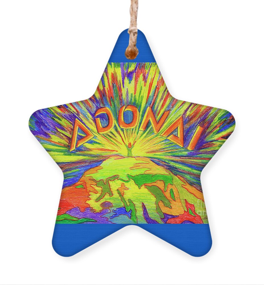 Colored Pencil Ornament featuring the painting Adonai by Nancy Cupp