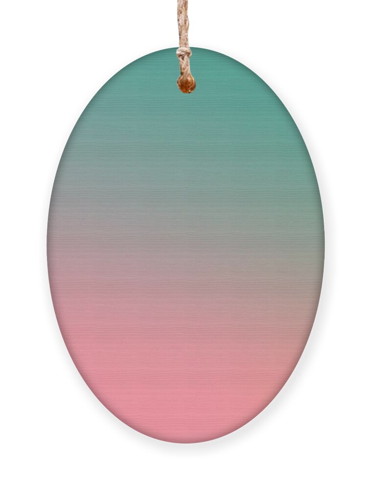 Minimal Ornament featuring the digital art Minimal Green and Pink Gradient Ombre by Itsonlythemoon -