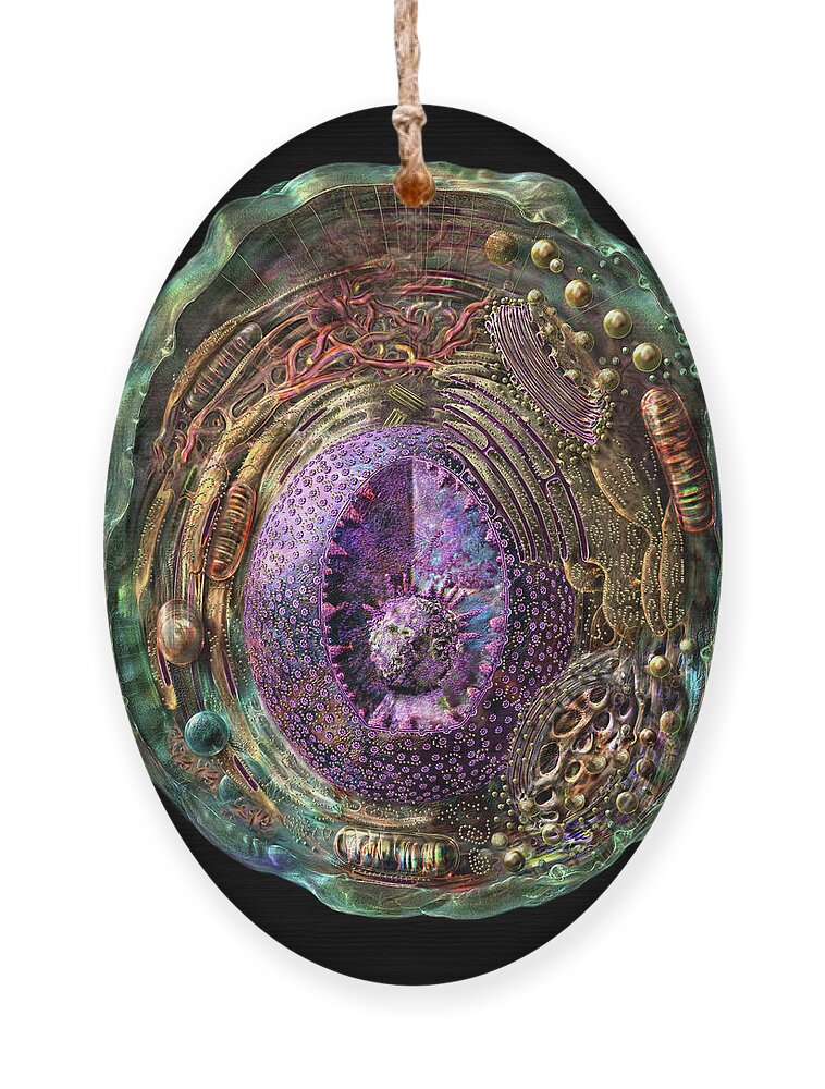 Animal Ornament featuring the digital art Animal Cell by Russell Kightley