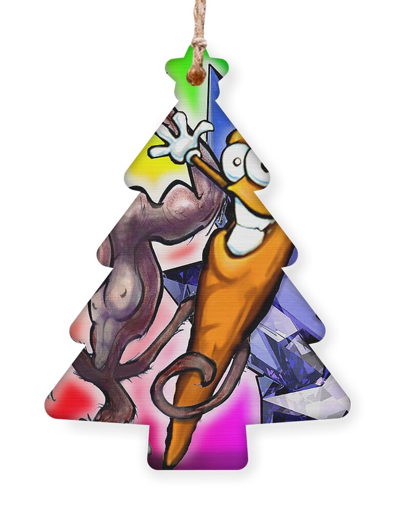 Animal Ornament featuring the digital art Animal Vegetable Mineral by Kevin Middleton