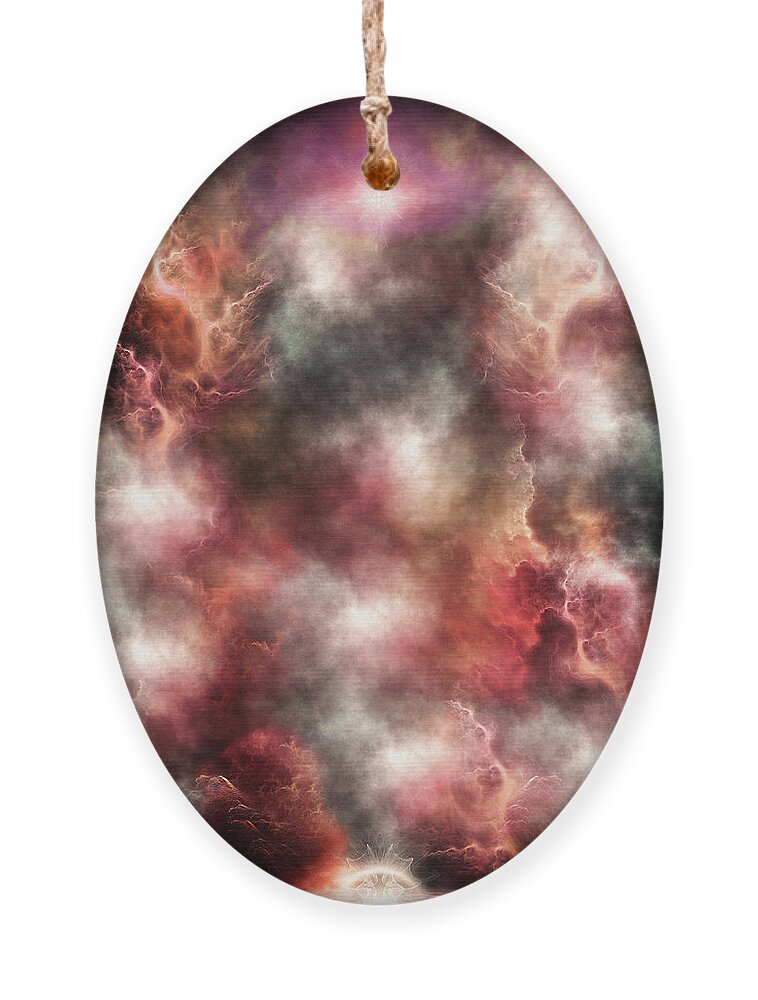 Nebula Ornament featuring the digital art Anomalous Nebula by Rolando Burbon