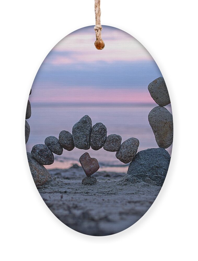 Meditation Zen Yoga Mindfulness Stones Nature Land Art Balancing Sweden Ornament featuring the sculpture Balancing art #9 by Pontus Jansson