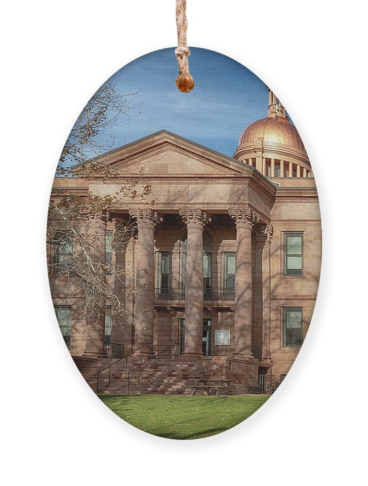 Architecture Ornament featuring the photograph Bayfield County Courthouse by Susan Rissi Tregoning