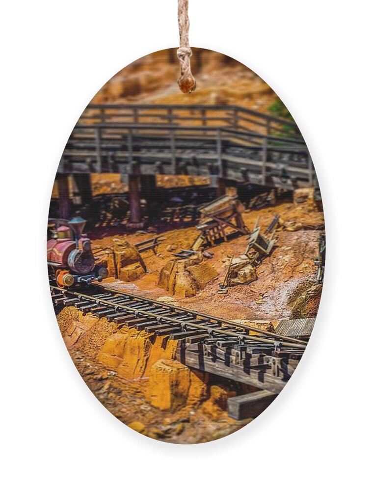  Ornament featuring the photograph Big Thunder Mountain Railroad by Rodney Lee Williams