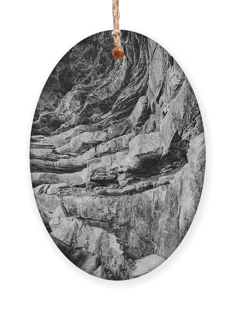 Tennessee Ornament featuring the photograph Black And White Sandstone Cliff by Phil Perkins