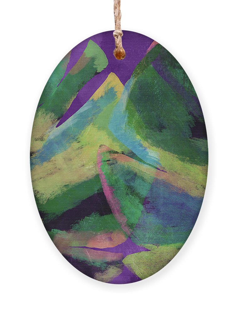 Tropical Art Ornament featuring the mixed media Bold Tropical Dreams- Art by Linda Woods by Linda Woods