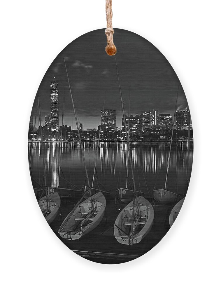 Boston Ornament featuring the photograph Boston Black Night by Juergen Roth