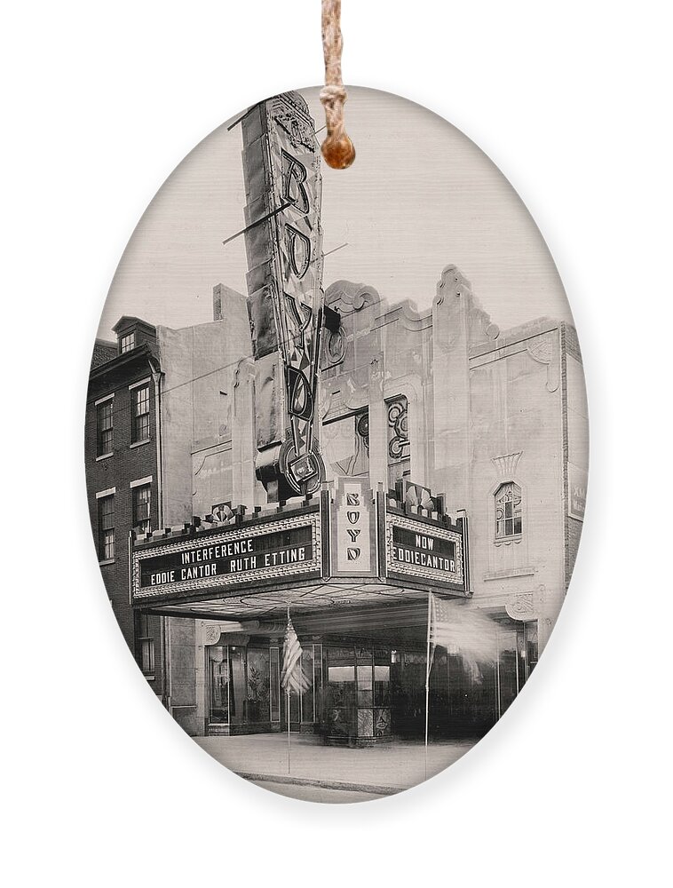 Interference Ornament featuring the photograph Boyd Theater by E C Luks