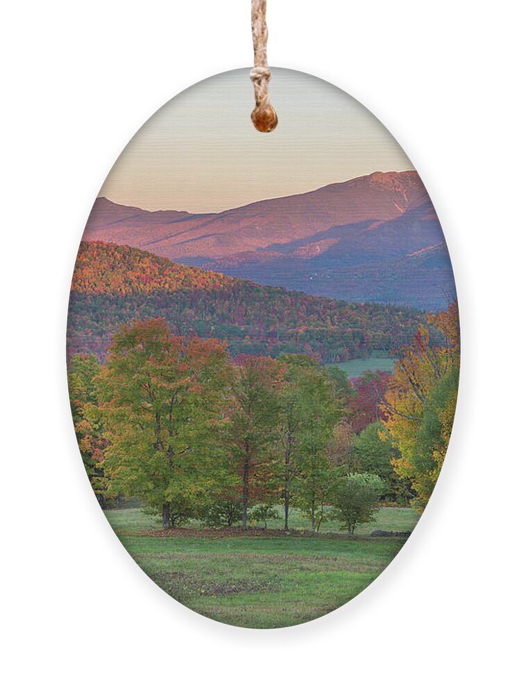 Bronson Ornament featuring the photograph Bronson Hill Cabin Autumn by White Mountain Images