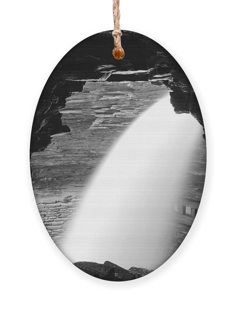 Watkins Glen Ornament featuring the photograph Cavern Cascade by Nunweiler Photography