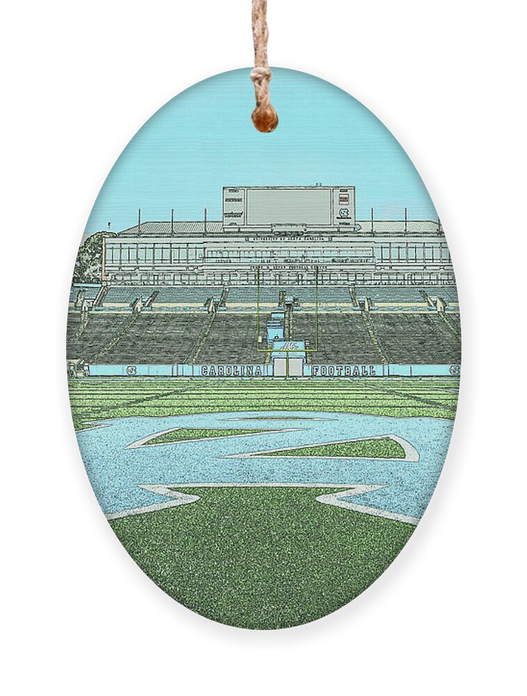 Kenan Memorial Stadium Ornament featuring the photograph Centerfield by Minnie Gallman