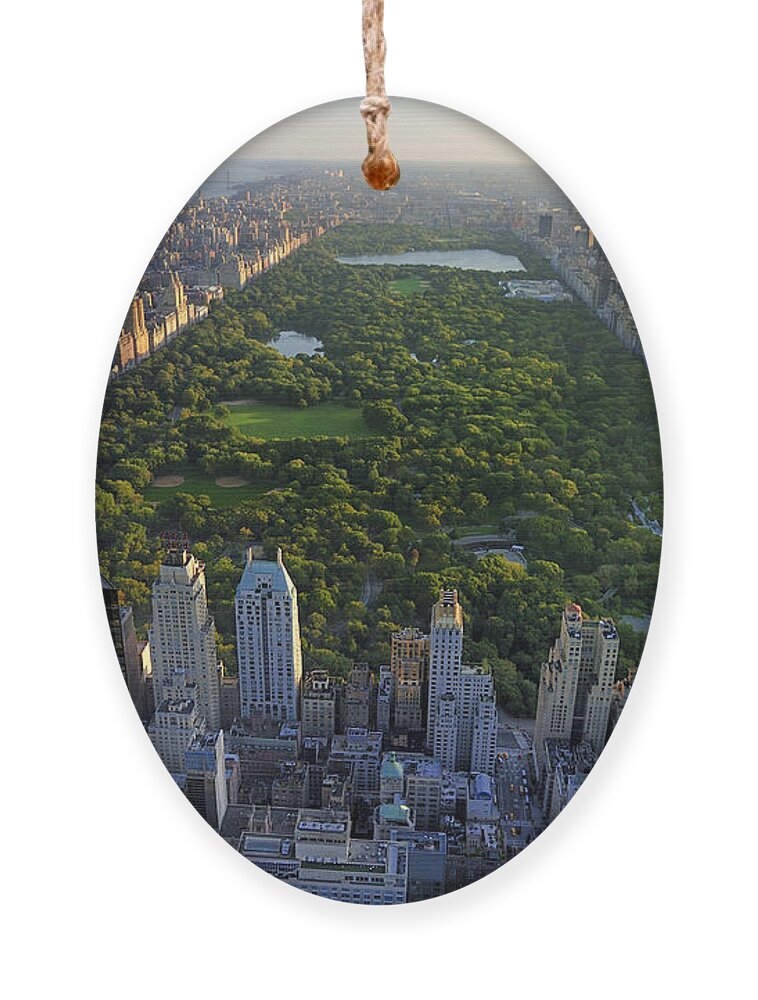 Usa Ornament featuring the photograph Central Park Aerial View Manhattan by T Photography