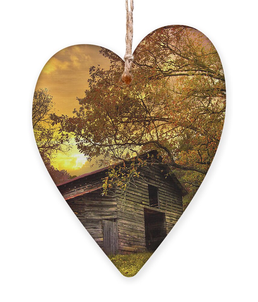 Appalachia Ornament featuring the photograph Chill of an Early Fall by Debra and Dave Vanderlaan