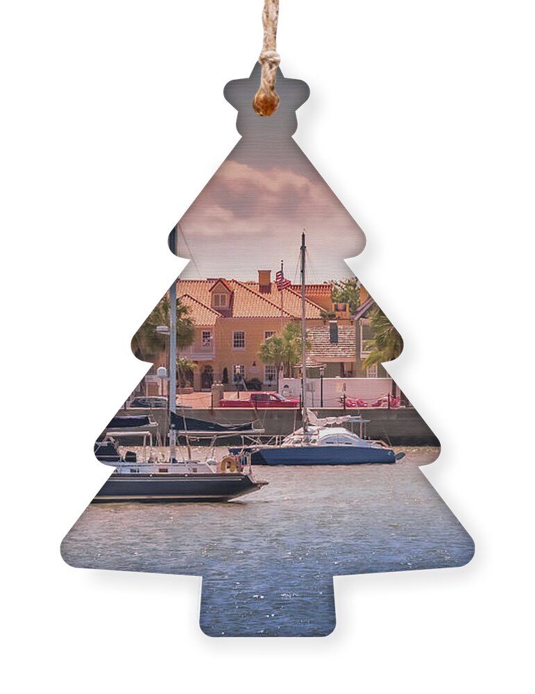 St. Augustine Ornament featuring the photograph City from Sea by Joseph Desiderio