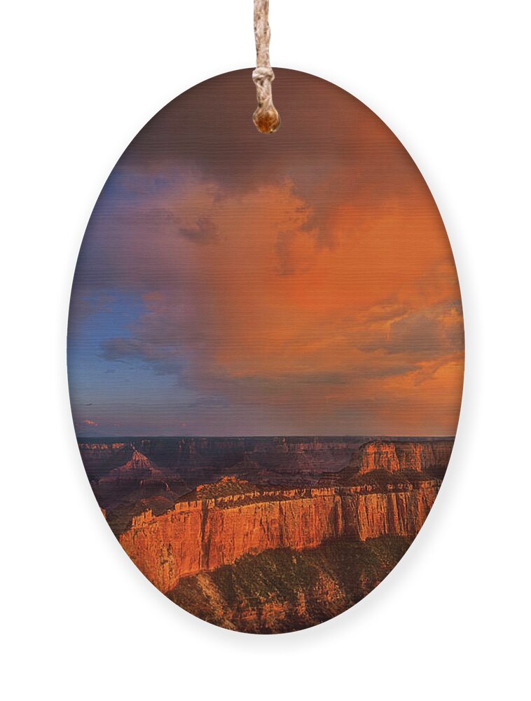 Grand Canyon Ornament featuring the photograph Clearing Storm Cape Royal North Rim Grand Canyon NP Arizona by Dave Welling