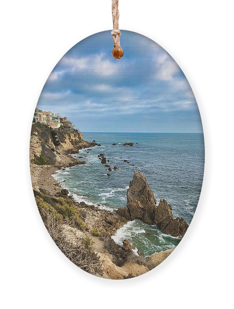 Cliff Ornament featuring the photograph Cliffs Of Corona Del Mar by Brian Eberly