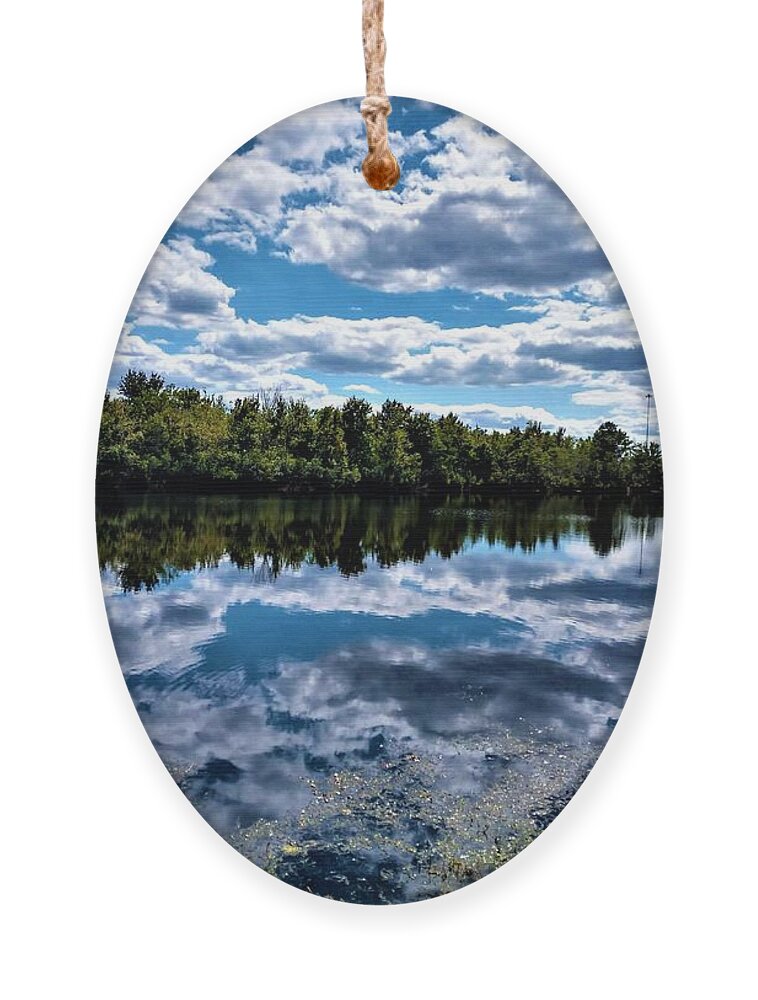 Clouds Ornament featuring the photograph Cloud Reflections by Jimmy Clark