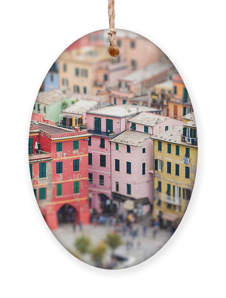 Church Ornament featuring the photograph Colorful Houses Of Vernazza by Fischers