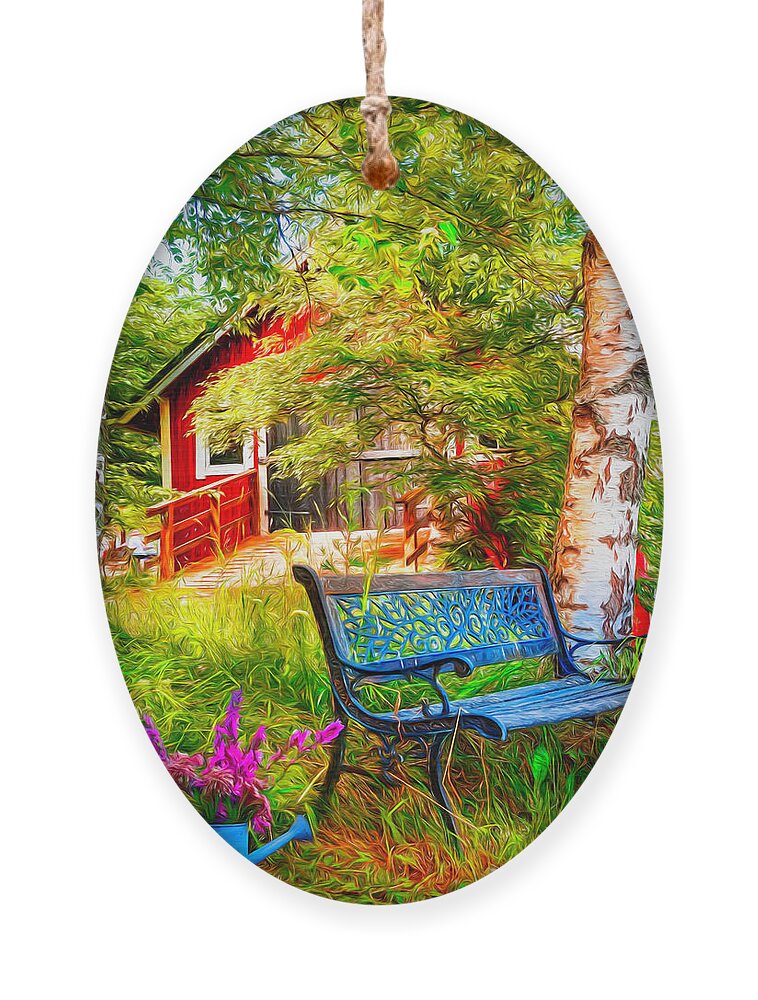 Barn Ornament featuring the photograph Come Back Home Painting by Debra and Dave Vanderlaan