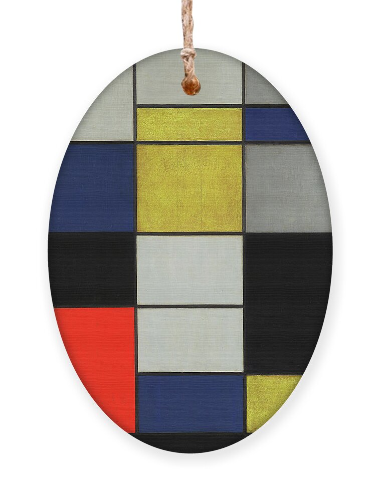 Piet Mondrian Ornament featuring the painting Composition, 1919-1920 by Piet Mondrian