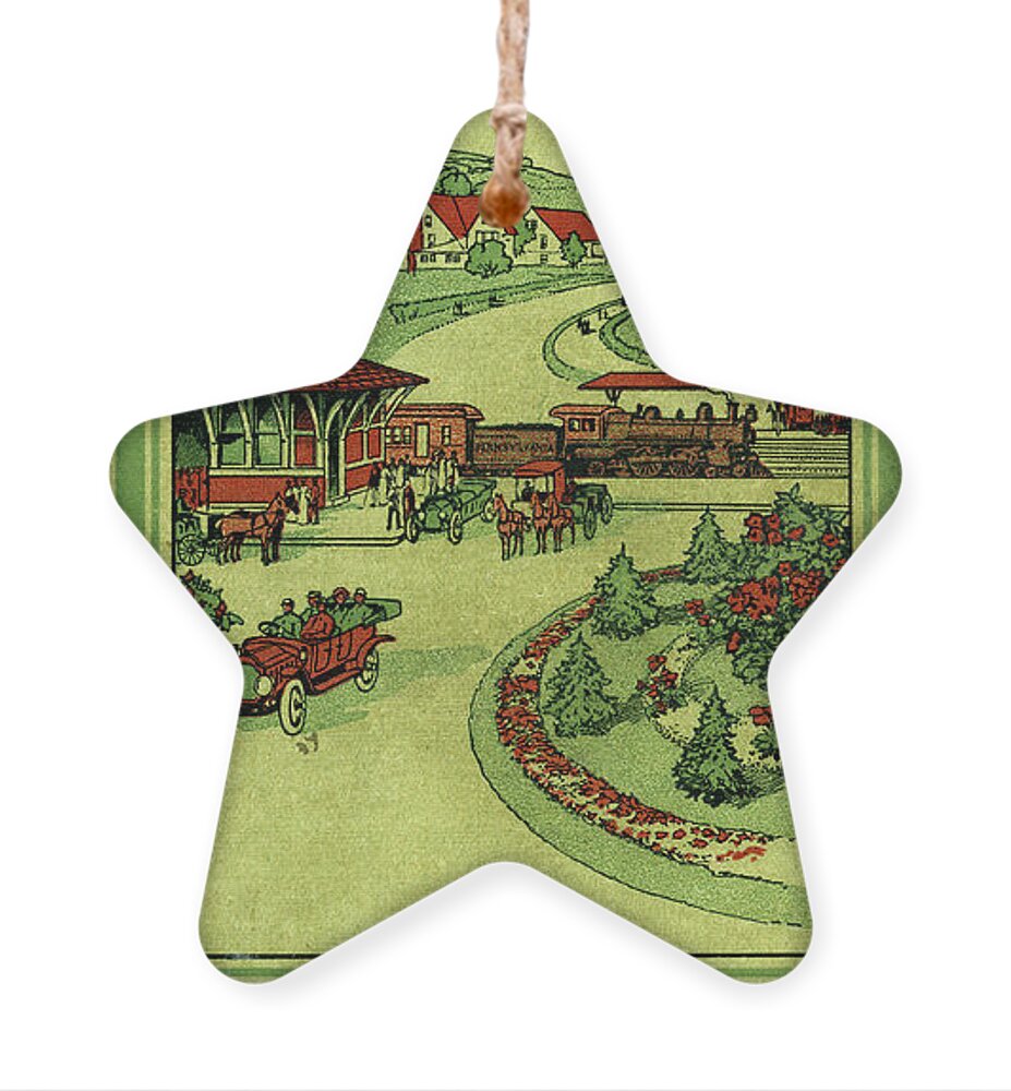 Philadelphia Ornament featuring the mixed media Cover of Thirty Miles Around Philadelphia by Unknown