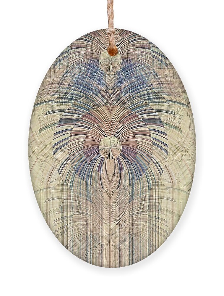 Wood Grain Ornament featuring the digital art Deco Wood by David Manlove