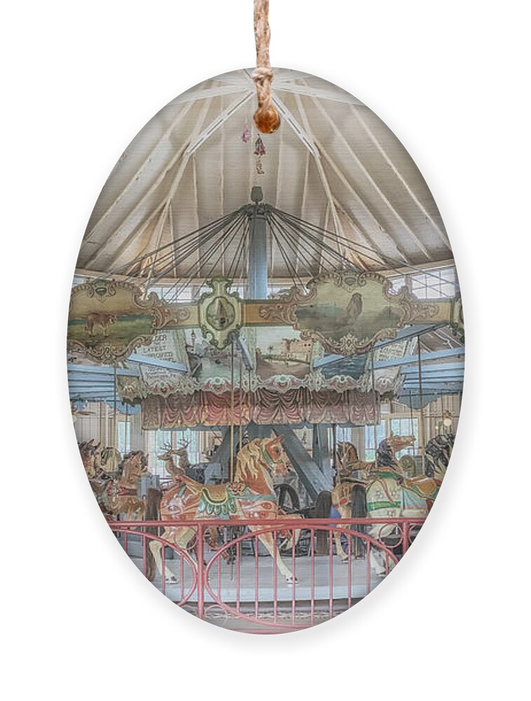 Carousel Ornament featuring the photograph Dentzel Carousel by Susan Rissi Tregoning