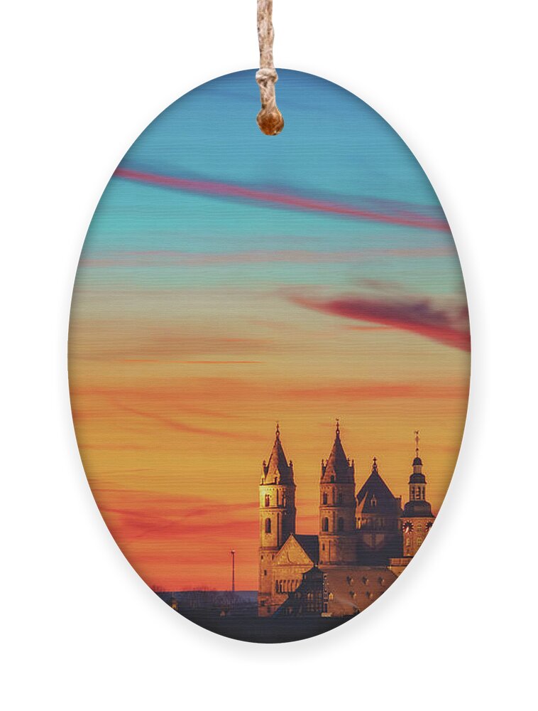 Worms Ornament featuring the photograph Dom St. Peter zu Worms during Dusk by Marc Braner