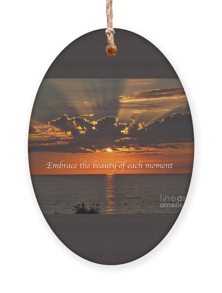 Ocean Ornament featuring the digital art Embrace The Moment by Kirt Tisdale