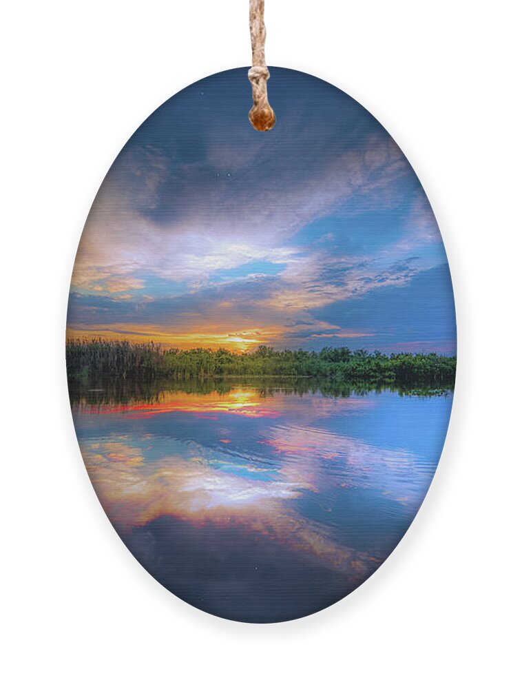 Sunset Ornament featuring the photograph Everglades Sunset by Mark Andrew Thomas