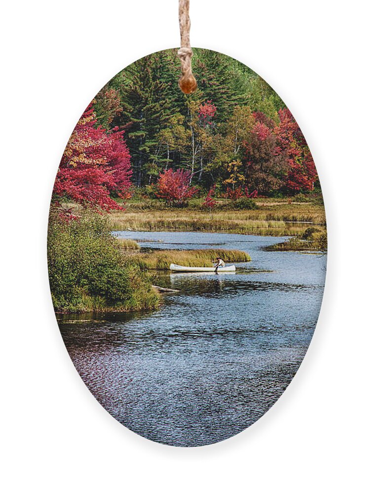 Landscape Ornament featuring the photograph Fall colors in Baxter State Park by Jeff Folger