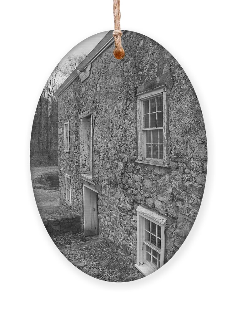 Waterloo Village Ornament featuring the photograph Fieldstone Workshop - Waterloo Village by Christopher Lotito