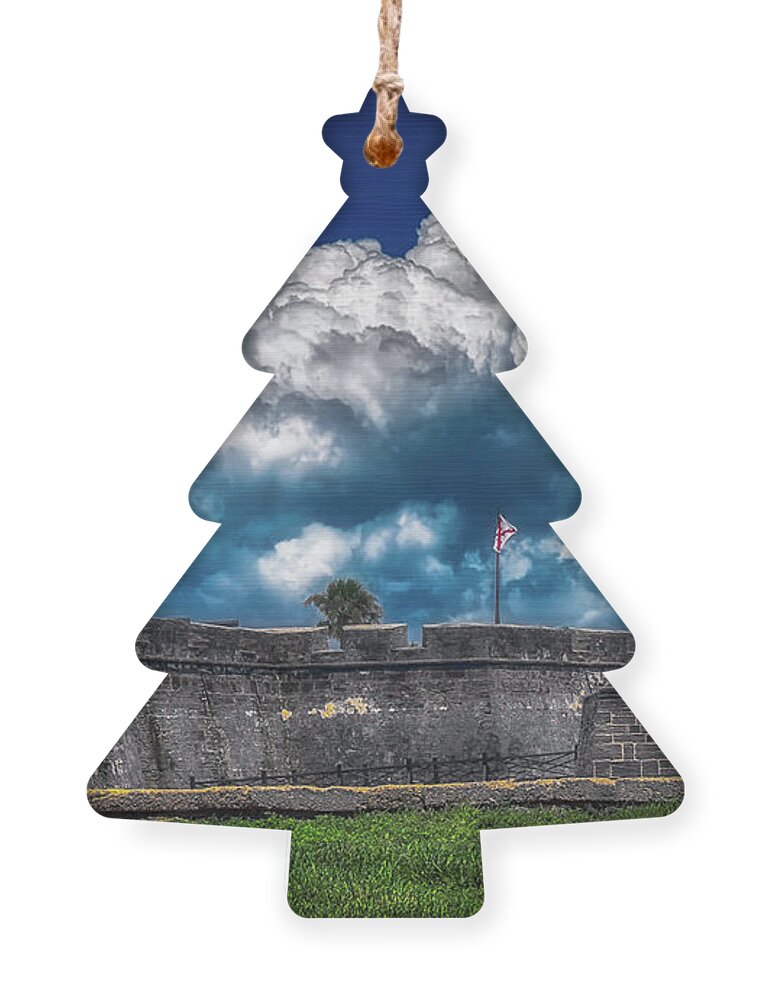 St Augustine Ornament featuring the photograph Fortified Clouds by Joseph Desiderio
