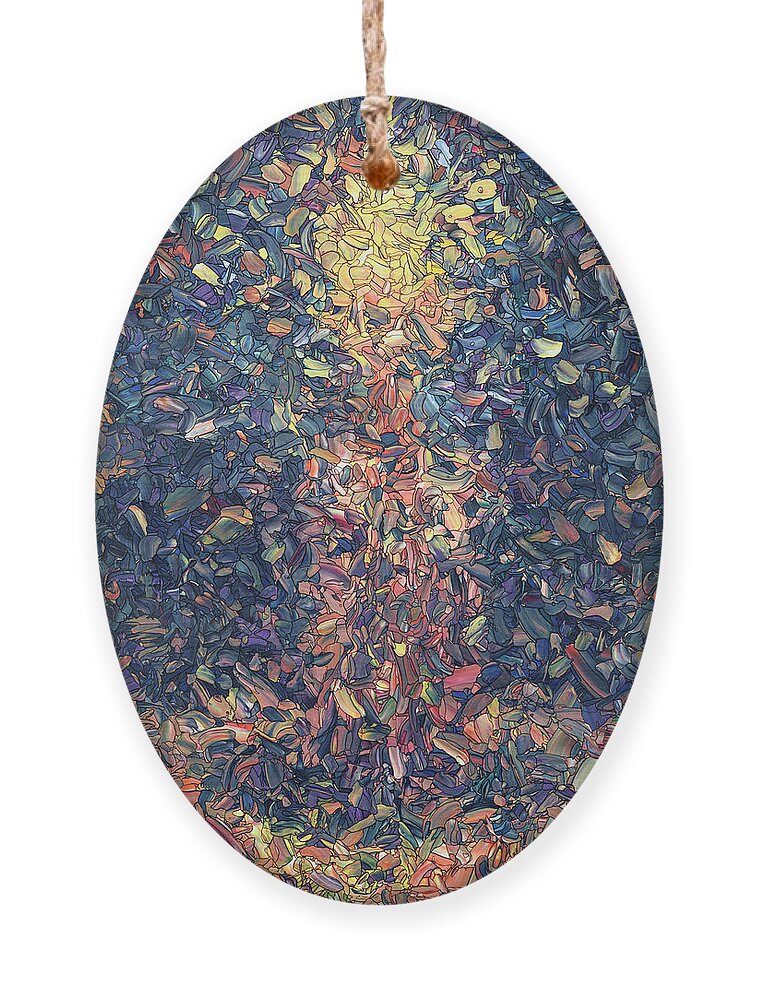 Candle Ornament featuring the painting Fragmented Flame by James W Johnson