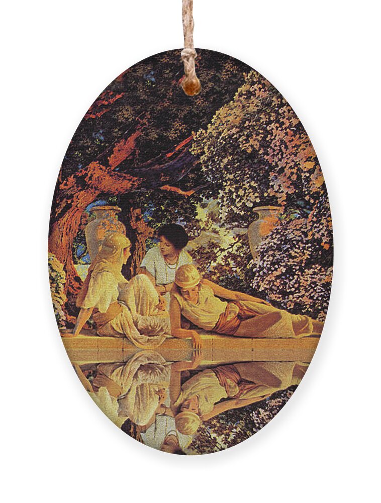 Reflection Ornament featuring the painting Garden of Allah by Maxfield Parrish