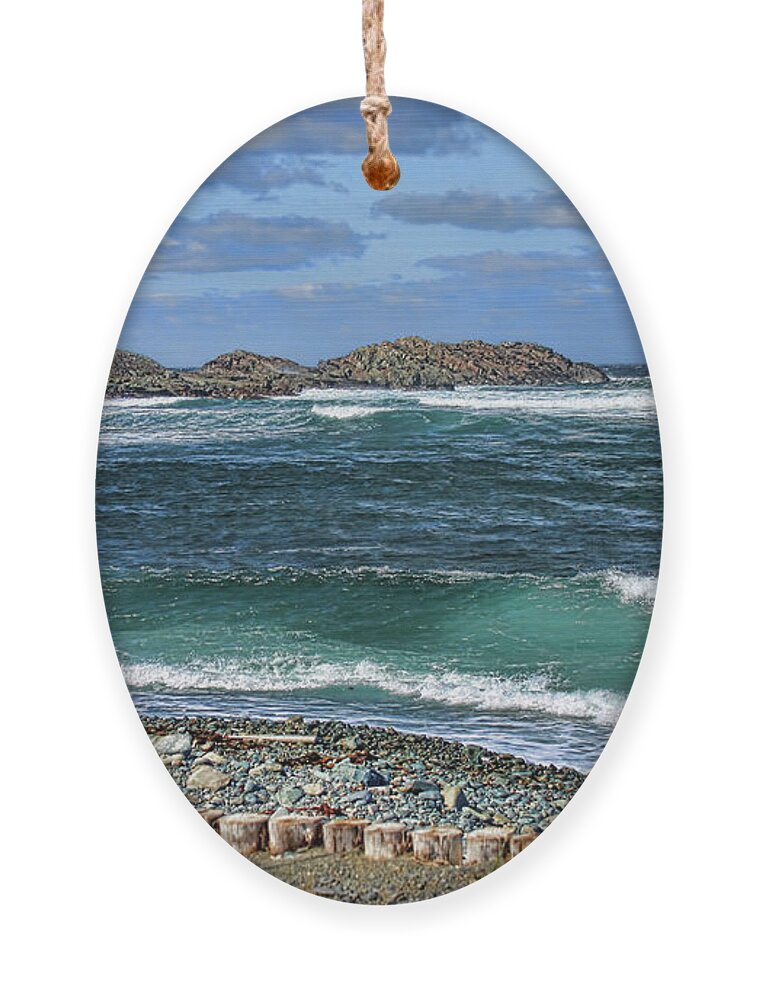 Cape Bonavista Ornament featuring the photograph Gate to the Sea in Cape Bonavista by Tatiana Travelways