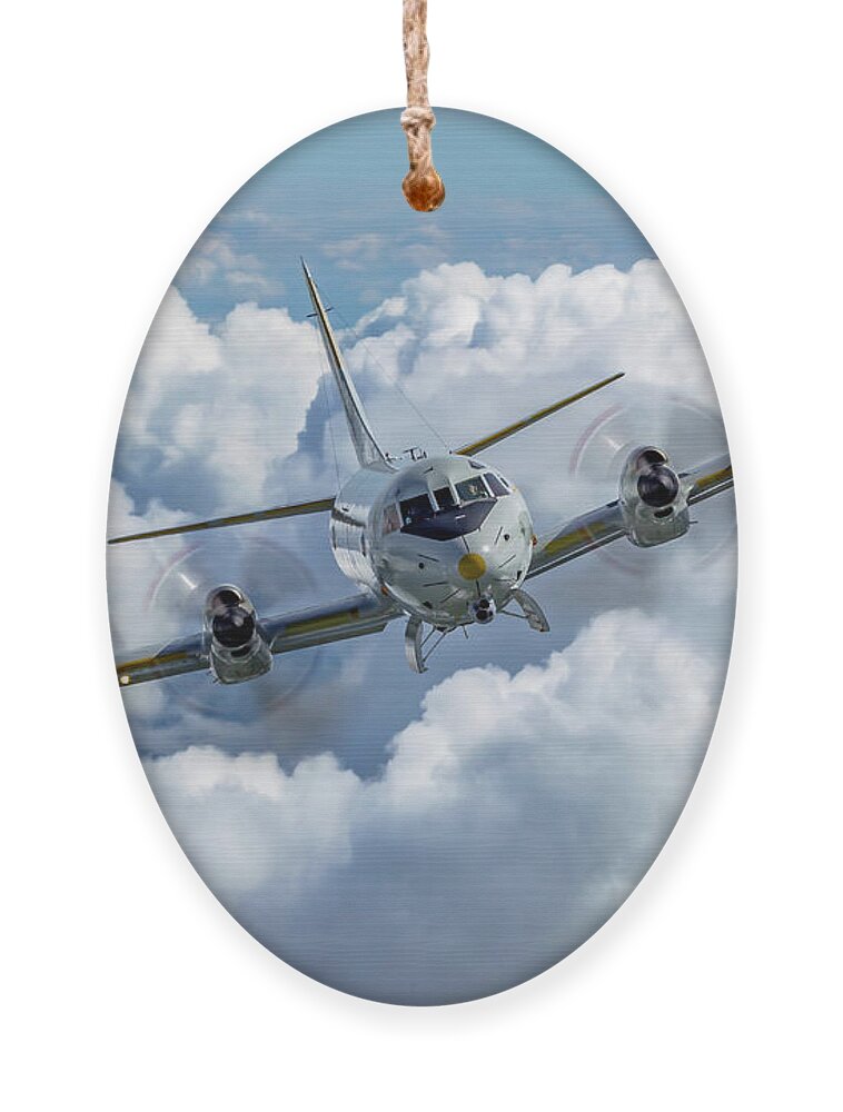 German Ornament featuring the photograph German Navy, Lockheed P-3 Orion, b2 by Nir Ben-Yosef