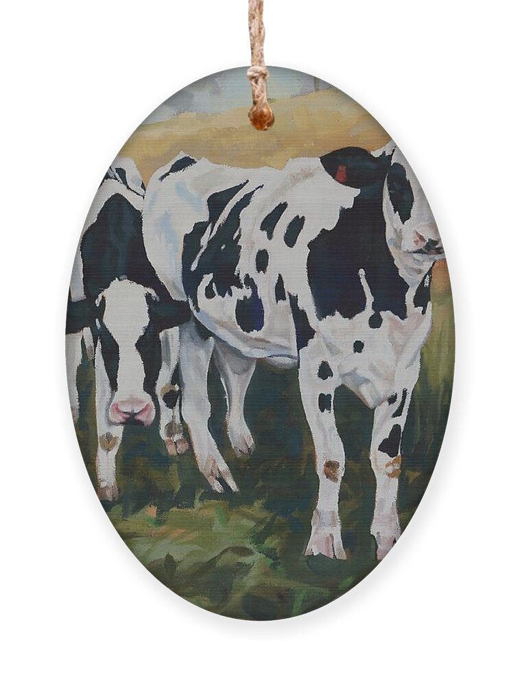 607 Ornament featuring the painting Goin 'to Grazeland by Phil Chadwick