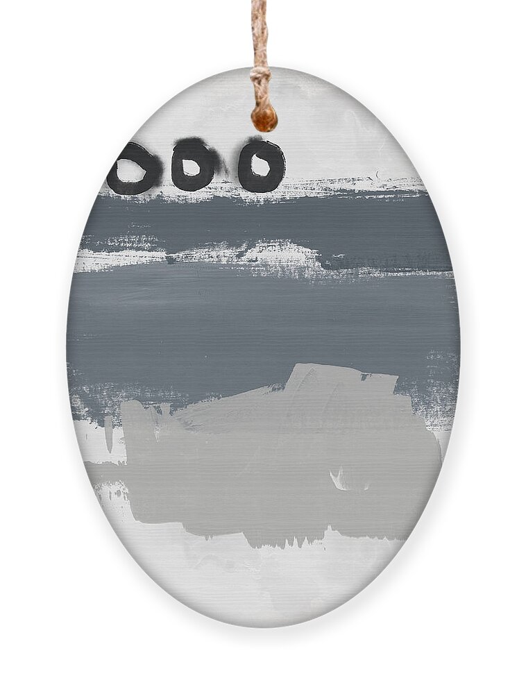 Abstract Ornament featuring the mixed media Grayscale 1- Abstract Art by Linda Woods by Linda Woods