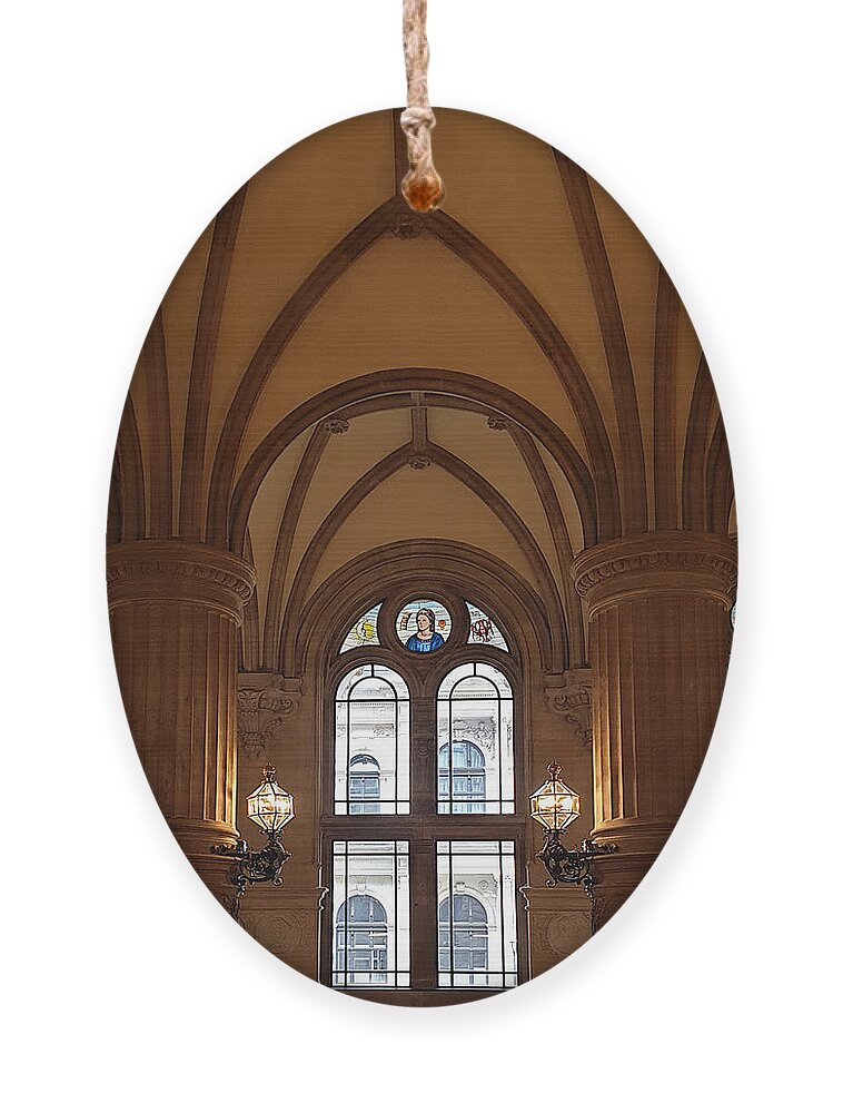 Hamburg Ornament featuring the photograph Hamburg City Hall - Interior by Yvonne Johnstone