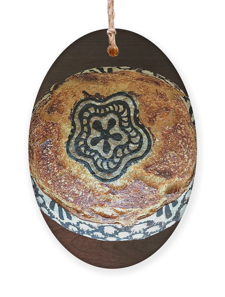 Bread Ornament featuring the photograph Hand Painted Sourdough Seed Pods 9 by Amy E Fraser