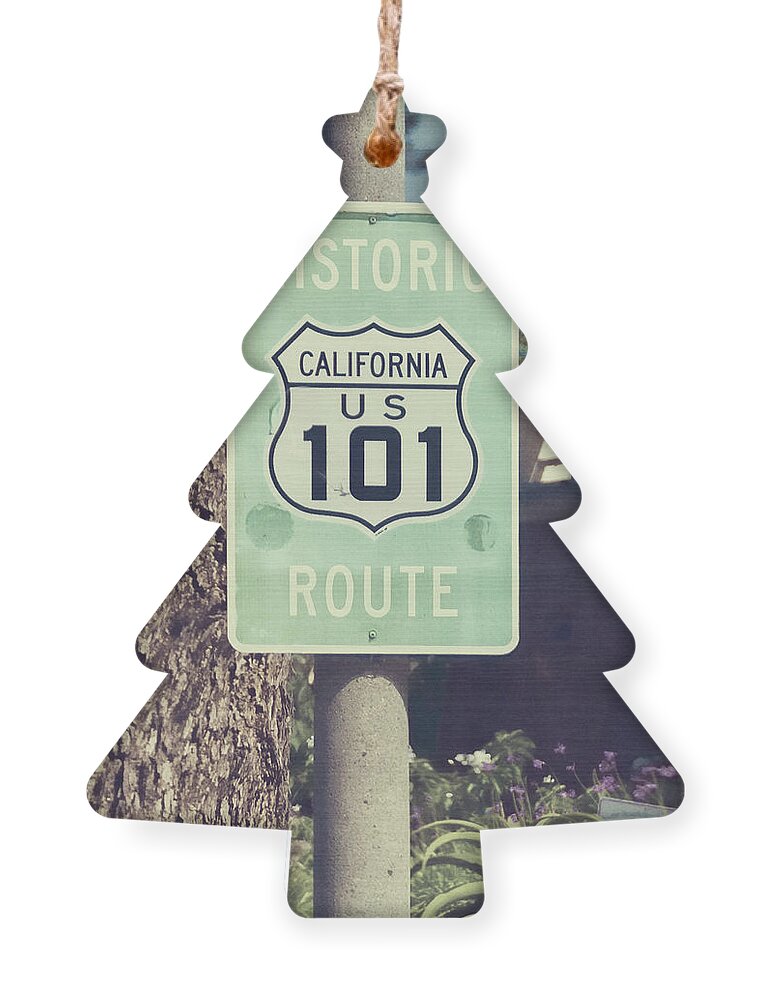 Square Ornament featuring the photograph Historic California 101 by Lenore Locken