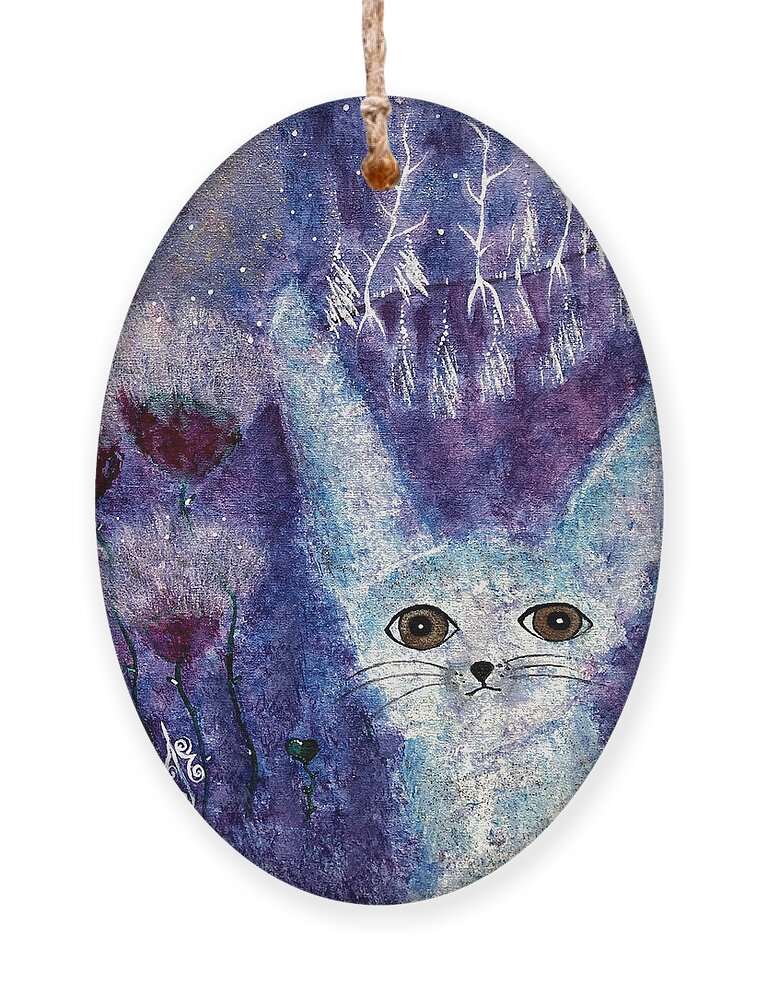 Fox Ornament featuring the painting In a Dream by Julie Engelhardt
