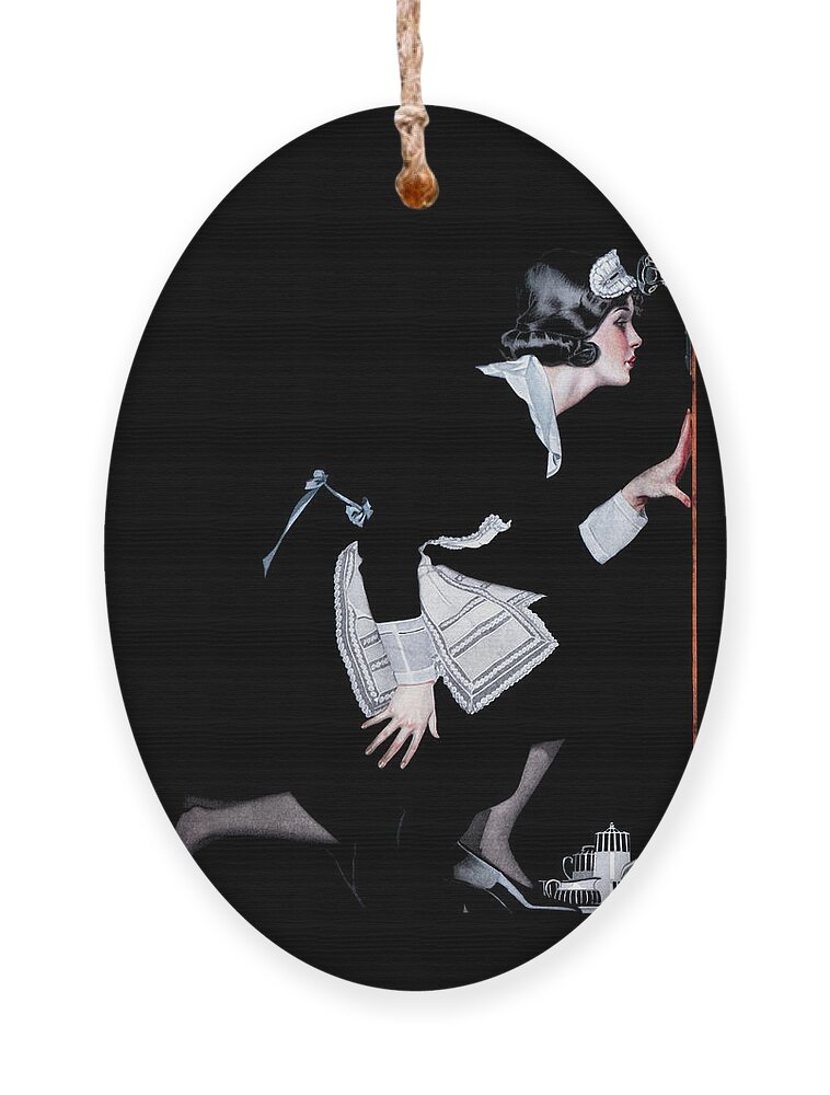 Spy Ornament featuring the painting In a Position to Know by C. Coles Phillips